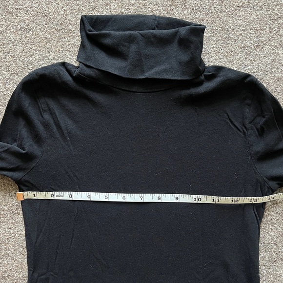 J Crew Black Turtleneck Long Sleeve Shirt Top Women’s XXS Base Layer 100% Cotton - Picture 10 of 11